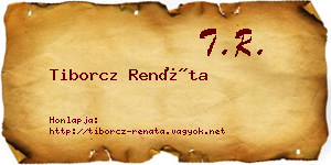 Tiborcz Renáta névjegykártya