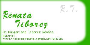 renata tiborcz business card